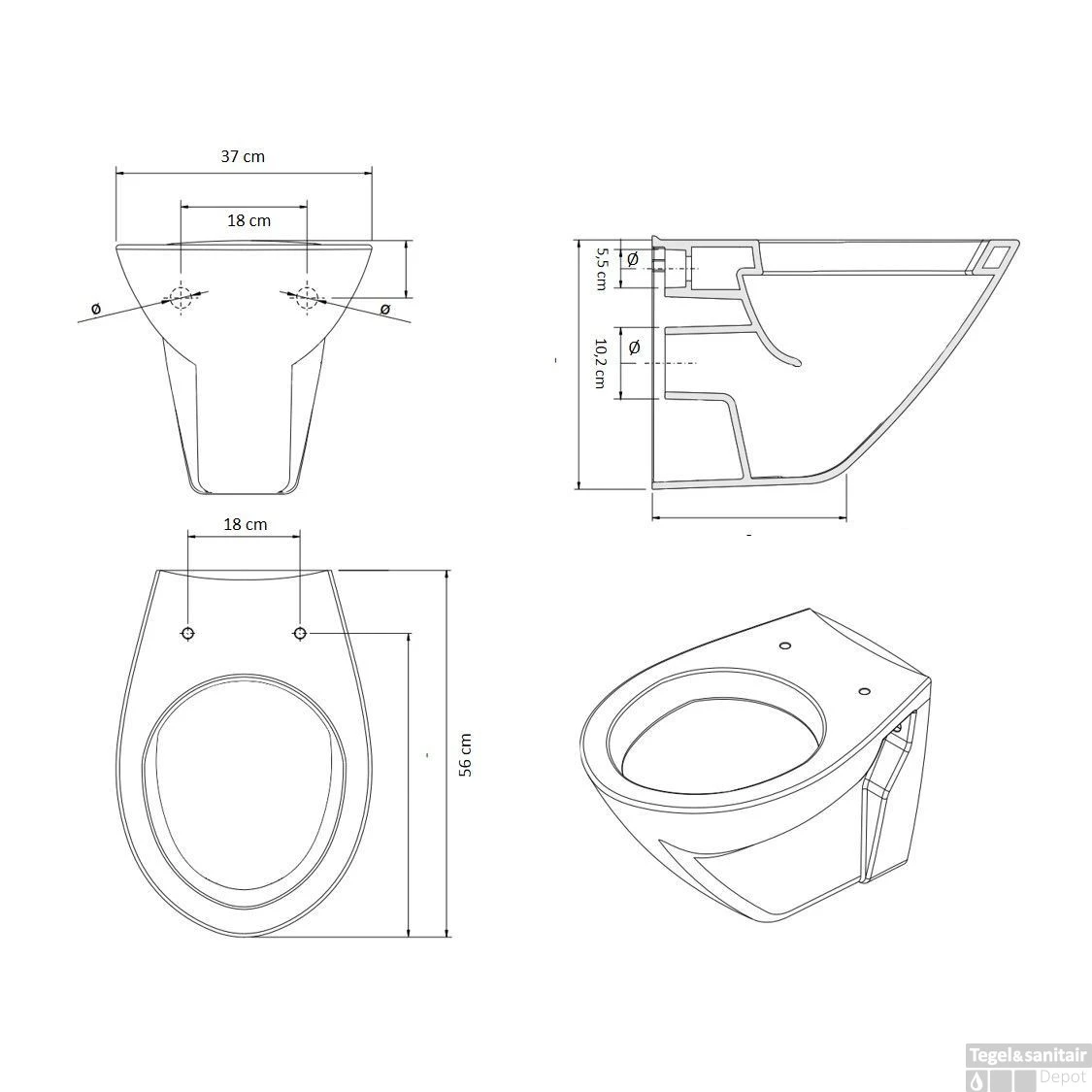 Villeroy & Boch Subway 2.0 Wandcloset Direct Flush Wit 6 Villeroy & Boch Subway 2.0 Wandcloset Direct Flush Wit - Afbeelding 4