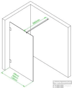 B&w-luxury Cedola Walk-in Douche 120x200 Cm. Compleet Chroom-helder Clean -Badkamer Thuis 10486