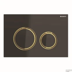 Bedieningsplaat Geberit Sigma 21 Voor 2-toets Spoeling Messing Goud / Zwart