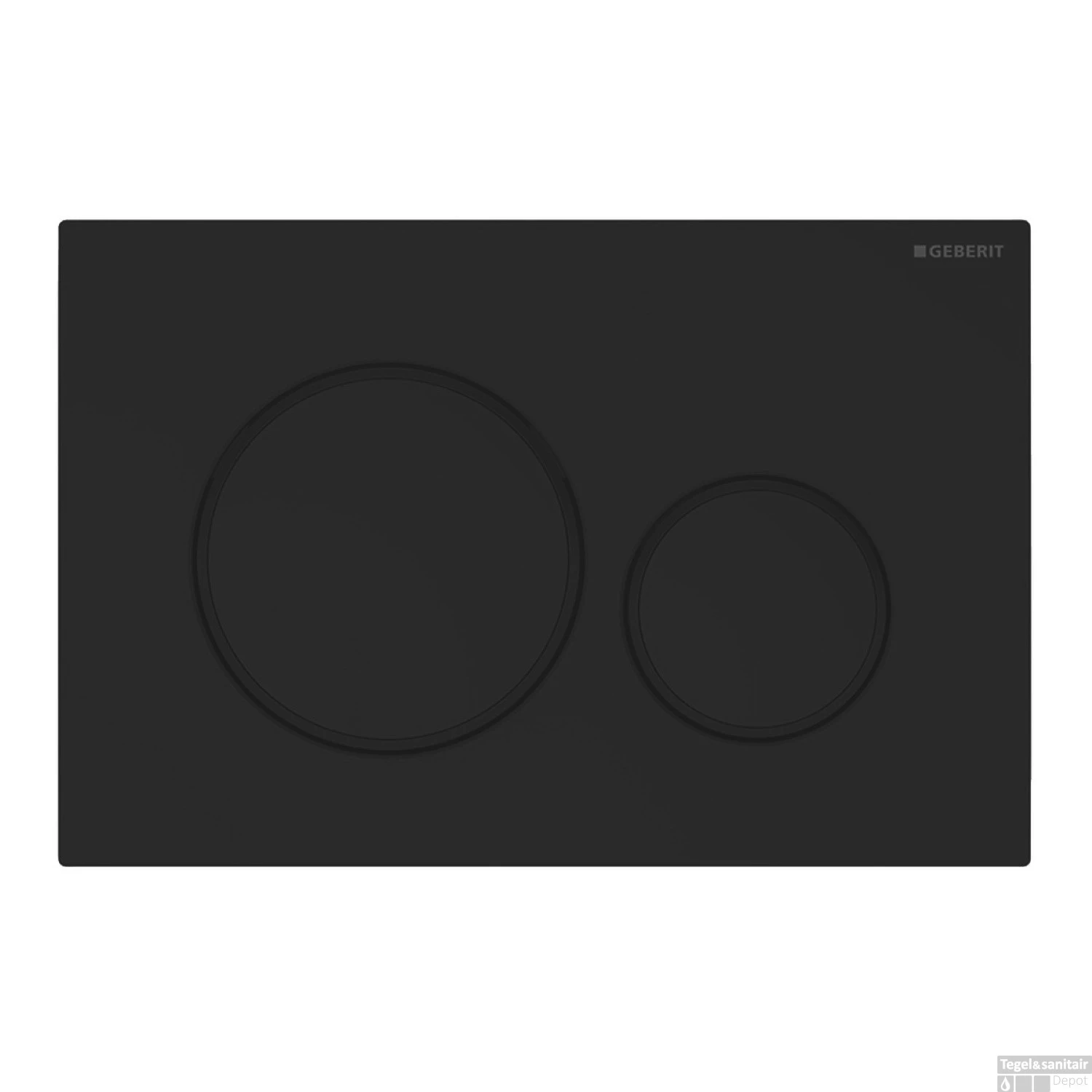 Geberit UP320 Toiletset Set35 Civita Black Rimless Met Sigma 20 Matzwarte Drukplaat - Afbeelding 2