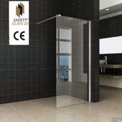 Wiesbaden Safety Glass 2.0 Inloopdouche + Muurprofiel 1200x2000 10mm NANO Glas -Badkamer Thuis 20.3759 3