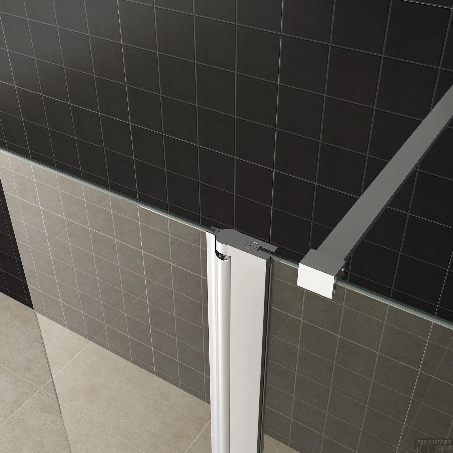 Zijwand Wiesbaden Draaibaar 40x200 Cm 10mm NANO Coating 5 Zijwand Wiesbaden Draaibaar 40x200 Cm 10mm NANO Coating - Afbeelding 3