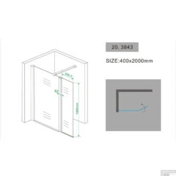 Zijwand Wiesbaden Draaibaar 40x200 Cm 10mm NANO Coating 11 Zijwand Wiesbaden Draaibaar 40x200 Cm 10mm NANO Coating -Badkamer Thuis 20.3843