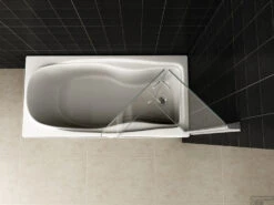 Badwand Wiesbaden Inklapbaar 100x140cm 6mm NANO Coating -Badkamer Thuis 20.3895 1