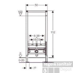 Geberit Duofix Bidet Element 112 Cm. Hoog -Badkamer Thuis 20591