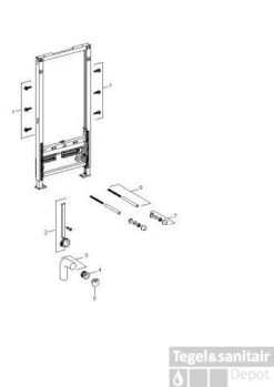 Geberit Duofix Bidet Element 112 Cm. Hoog -Badkamer Thuis 20592