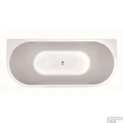 Ligbad Wiesbaden Wall Half-vrijstaand Acryl 170x75 Wit -Badkamer Thuis 21.3695 2 1