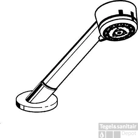 Hansa Afdekset Met Tegelrand Handdouche En Slang 175 Cm. Chroom 4 Hansa Afdekset Met Tegelrand Handdouche En Slang 175 Cm. Chroom - Afbeelding 2