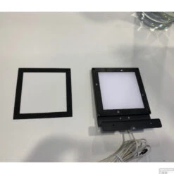 Spiegellamp Boss & Wessing Square 10x10 Cm Aluminium Mat Zwart -Badkamer Thuis 2 18