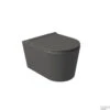 Wandcloset Civita 50x35x36.5cm Keramiek Rimless Mat Antraciet (Excl. Zitting)