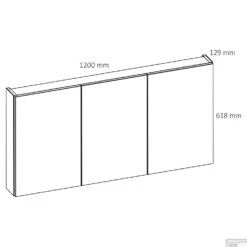 Spiegelkast Differnz Basic 3-Deurs 120 X 61,8 X 15 Cm 14 Spiegelkast Differnz Basic 3-Deurs 120 X 61,8 X 15 Cm -Badkamer Thuis 36.008.21 tech 04