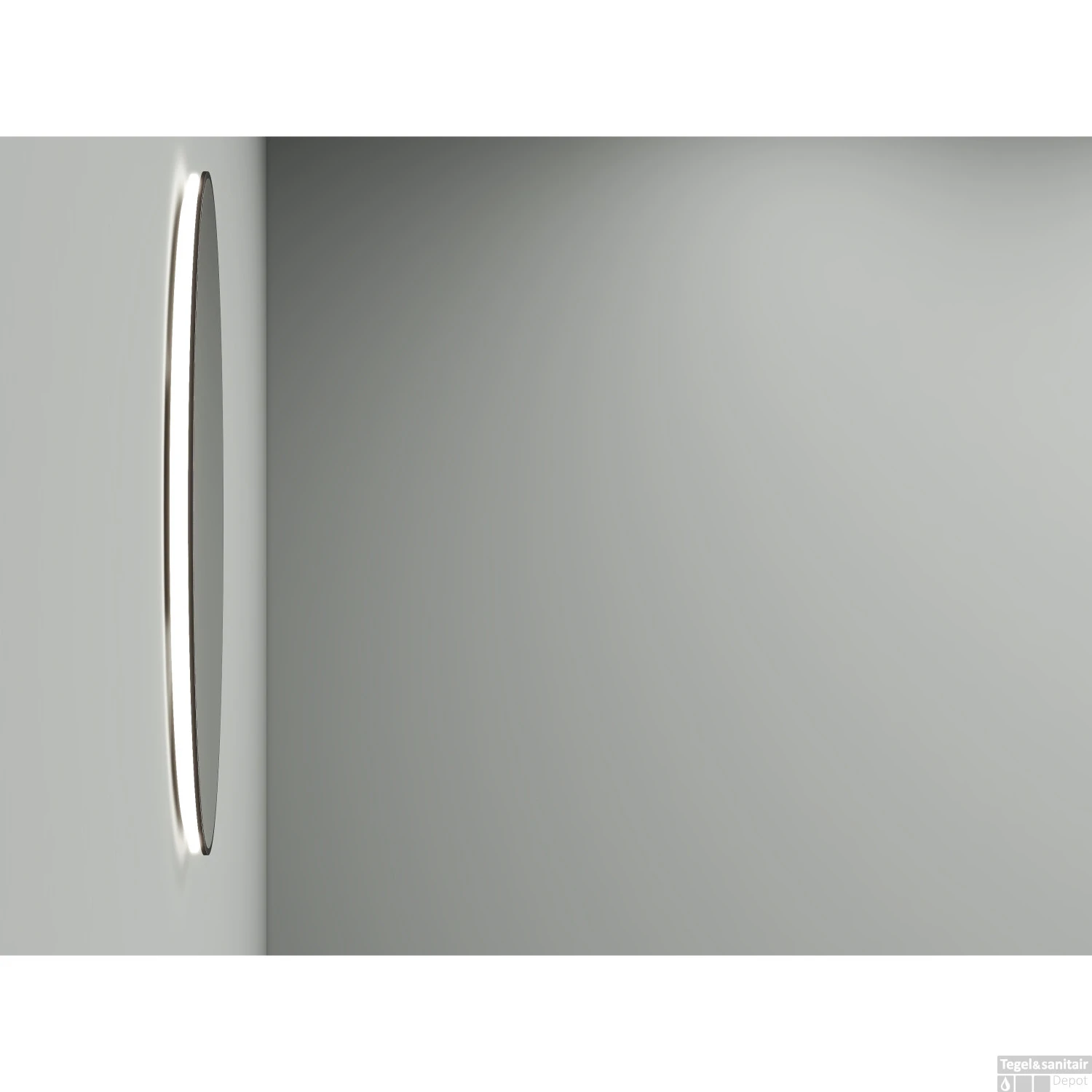 Ronde Spiegel Wiesbaden Novi Met LED, Dimbaar 100 Cm Mat Zwart 4 Ronde Spiegel Wiesbaden Novi Met LED, Dimbaar 100 Cm Mat Zwart - Afbeelding 2