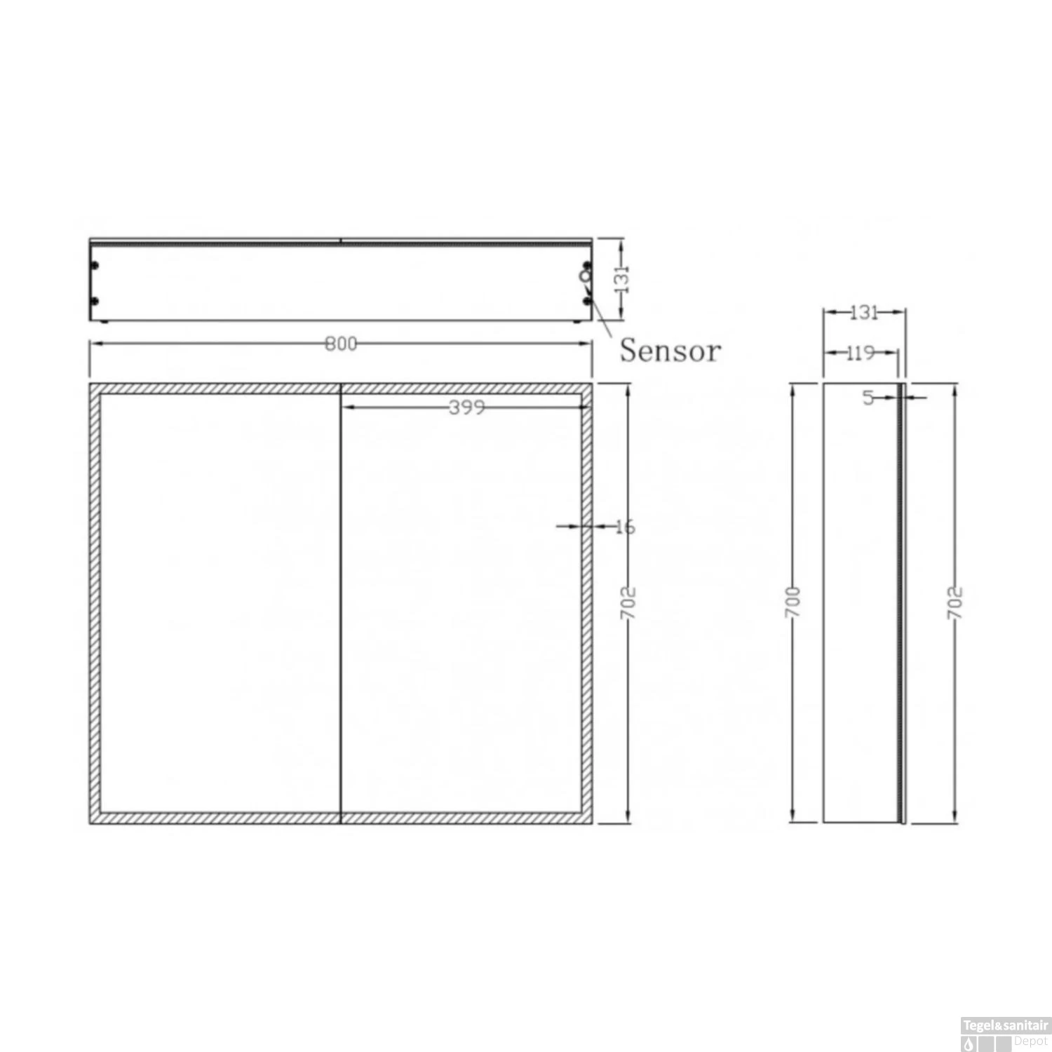 Spiegelkast Wiesbaden Quatro Met Rand Verlichting 80x70x13 Aluminium 4 Spiegelkast Wiesbaden Quatro Met Rand Verlichting 80x70x13 Aluminium - Afbeelding 2