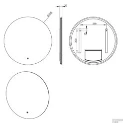 BWS Badkamerspiegel | Spark | Rond | Met LED Verlichting (Alle Maten) -Badkamer Thuis 38.4400 1