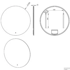 BWS Badkamerspiegel | Spark | Rond | Met LED Verlichting (Alle Maten) -Badkamer Thuis 38.4402 1