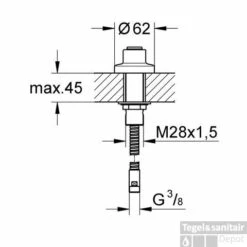 Grohe Universeel Badrandmontage Voor Handdouche Met Slang 200 Cm. Chroom 7 Grohe Universeel Badrandmontage Voor Handdouche Met Slang 200 Cm. Chroom -Badkamer Thuis 38034