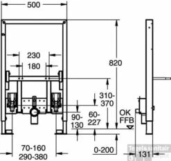 Grohe Rapid Sl Bidetelement Laag 0,8 Meter -Badkamer Thuis 38273