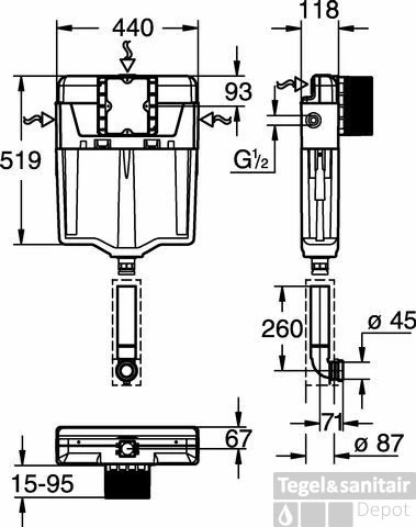 Grohe Rapid Sl Wc Reservoir Zonder Frame 5 Grohe Rapid Sl Wc Reservoir Zonder Frame - Afbeelding 3