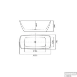 Ligbad Vrijstaand Best Design Forma 170x78x59 Cm -Badkamer Thuis 3856920tech
