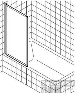 Kermi Vario Badklapwand 75 X 140 Cm. Kunst. Parel Matzilver-kunststof Glas -Badkamer Thuis 40054