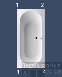 Villeroy & Boch Oberon Bad 190x90 Cm. Wit