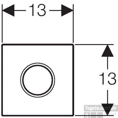 Geberit Sigma 01 Urinoir Bedieningsplaat Infrarood 230 V Chroom 4 Geberit Sigma 01 Urinoir Bedieningsplaat Infrarood 230 V Chroom - Afbeelding 2