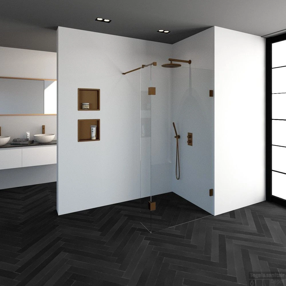 Inloopdouche Compleet Just Creating Profielloos 100/30 Cm Koper 4 Inloopdouche Compleet Just Creating Profielloos 100/30 Cm Koper - Afbeelding 2