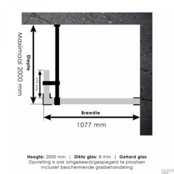 Inloopdouche Compleet Just Creating Profielloos 110/30 Cm Chroom -Badkamer Thuis 4jc2 110 30 t