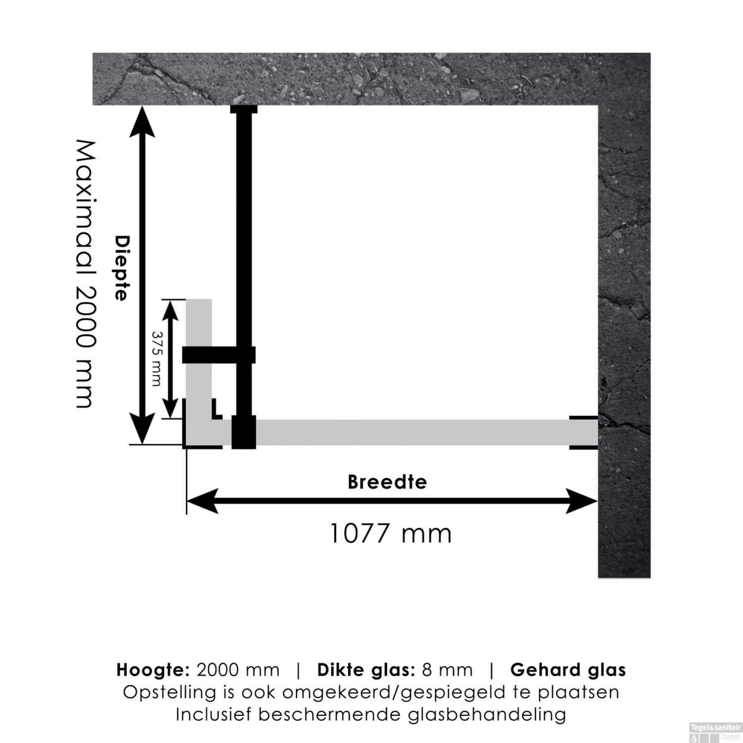 Inloopdouche Compleet Just Creating Profielloos 110/40 Cm Mat Zwart 5 Inloopdouche Compleet Just Creating Profielloos 110/40 Cm Mat Zwart - Afbeelding 3