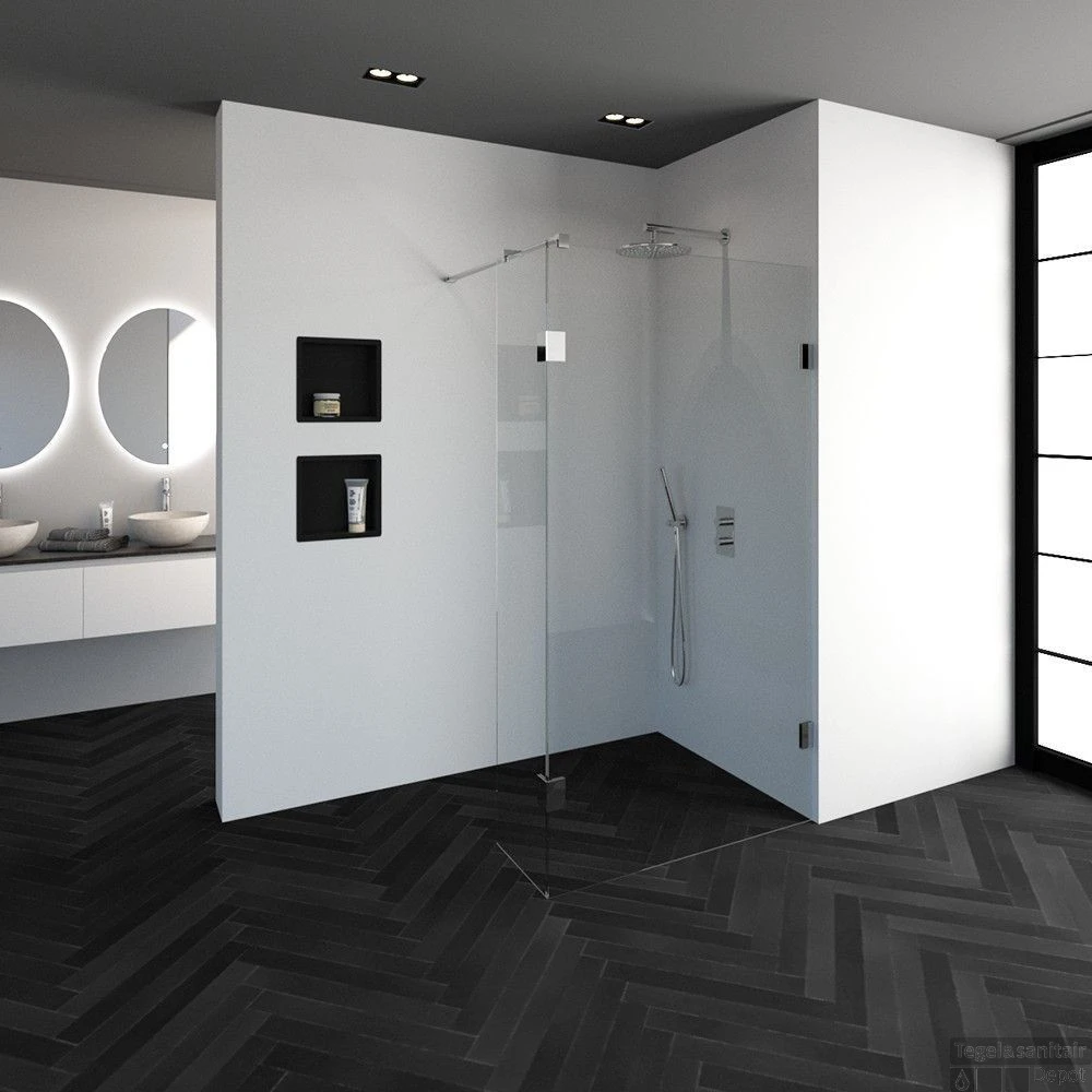 Inloopdouche Compleet Just Creating Profielloos 110/40 Cm Chroom 4 Inloopdouche Compleet Just Creating Profielloos 110/40 Cm Chroom - Afbeelding 2