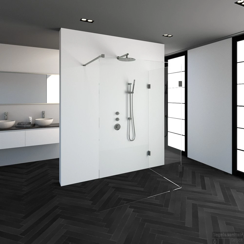 Inloopdouche Compleet Just Creating Profielloos 100x140 Cm Reversed RVS 4 Inloopdouche Compleet Just Creating Profielloos 100x140 Cm Reversed RVS - Afbeelding 2