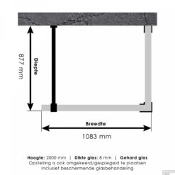Inloopdouche Compleet Just Creating Profielloos 90x110 Cm Reversed RVS -Badkamer Thuis 4jc4 90x110 t 2
