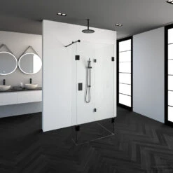 Inloopdouche Compleet Just Creating Profielloos 90x90/30 Cm Reversed Mat Zwart -Badkamer Thuis 4jc5 90x90 30a 1