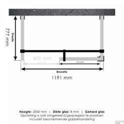 Inloopdouche Compleet XL Just Creating Profielloos 80x120 Cm RVS -Badkamer Thuis 4jc6 80x120 t 2