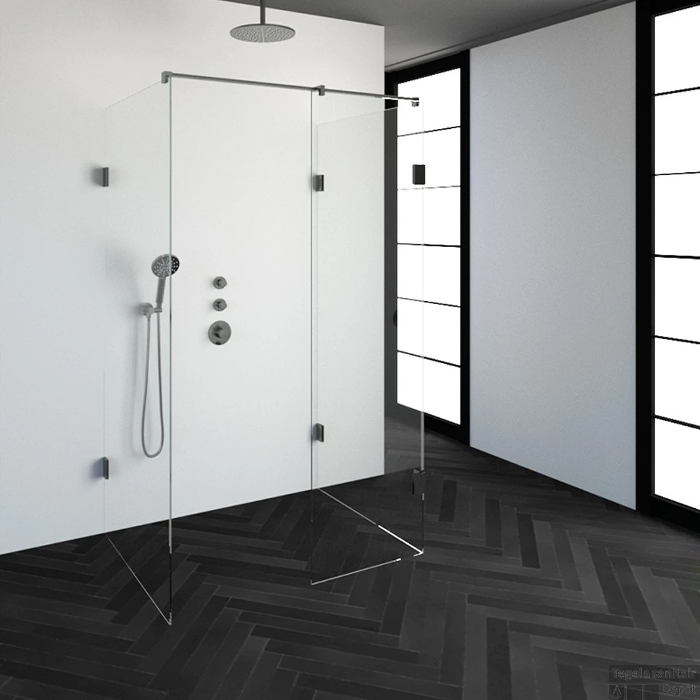 Inloopdouche Compleet XL Just Creating Profielloos 90x120 Cm RVS 3 Inloopdouche Compleet XL Just Creating Profielloos 90x120 Cm RVS