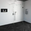 Doorloopdouche Compleet Just Creating Profielloos 100x200 Cm 100/40/40 Chroom -Badkamer Thuis 4jc8 100 40 40ch