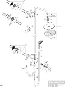 Hansgrohe Croma Doucheset 220 Met Reno Douchearm 40 Cm. Chroom -Badkamer Thuis 52317