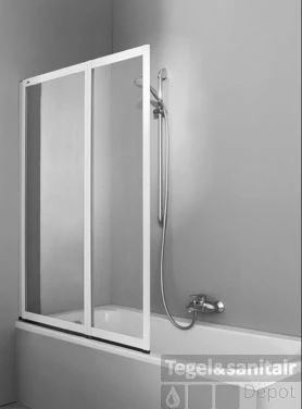 Huppe Combinett 2-delige Badklapwand 100x140 Cm. Matzilver-helder Glas 3 Huppe Combinett 2-delige Badklapwand 100x140 Cm. Matzilver-helder Glas