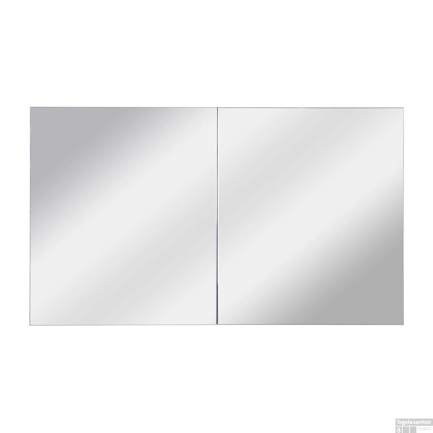 Spiegelkast Boss & Wessing 120 Cm Grijs (2 Deuren) 3 Spiegelkast Boss & Wessing 120 Cm Grijs (2 Deuren)