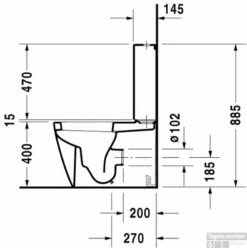 Duravit Starck 2 Duobloccloset 37x63 Cm. Wondergliss Wit -Badkamer Thuis 71496