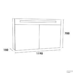 Spiegelkast 2.0 Exclusive Line 120cm Nomad -Badkamer Thuis 7334 spiegelkast 2.0 exclusive line 120cm nomad tech