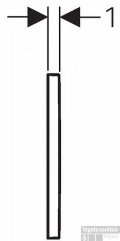 Geberit Omega 30 Bedieningsplaat 2-knops Front/planchetbediening Zwart-chroom-zwart -Badkamer Thuis 77494