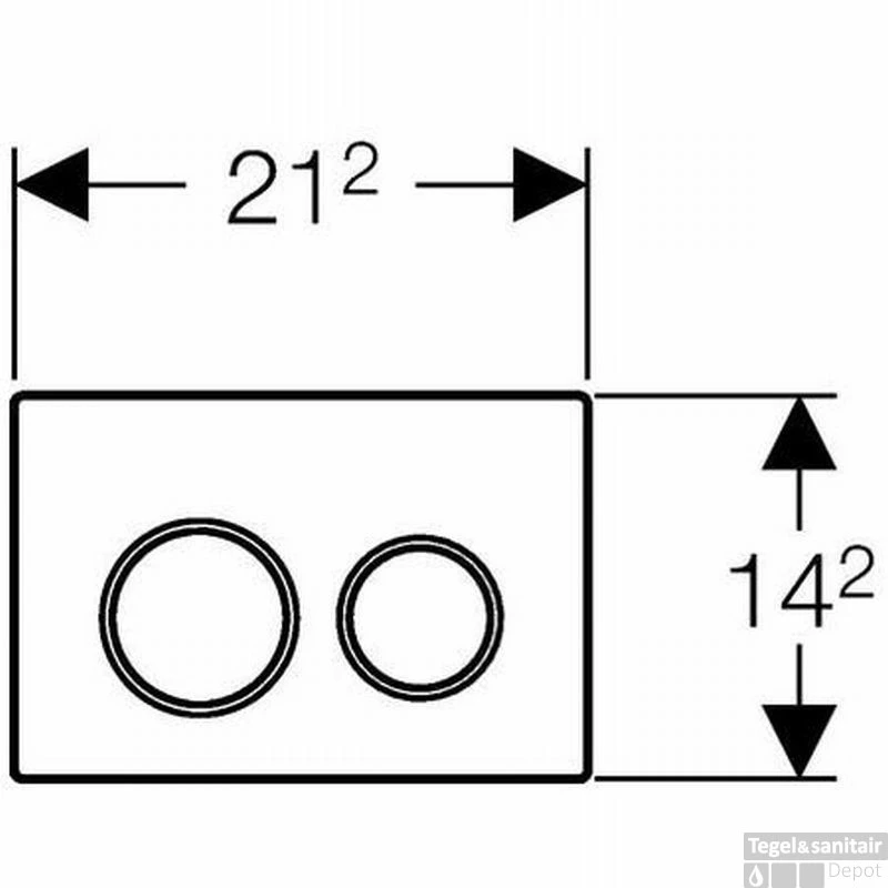 Geberit Omega 20 Bedieningsplaat Front/planchetbediening Matchroom-chroom-matchr. 4 Geberit Omega 20 Bedieningsplaat Front/planchetbediening Matchroom-chroom-matchr. - Afbeelding 2