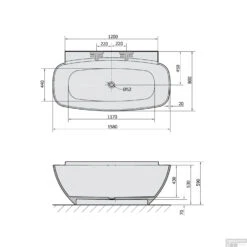 Vrijstaand Bad Sapho Nigra Gegoten Marmer 158x80x59 Cm Wit 11 Vrijstaand Bad Sapho Nigra Gegoten Marmer 158x80x59 Cm Wit -Badkamer Thuis 82511 vrijstaand bad sapho nigra marmer 158x80x59 cm wit 6