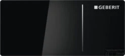 Geberit Omega70 Bedieningsplaat Voor Massief-en Droogbouw Glas Zwart-aluminium