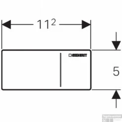 Geberit Omega70 Bedieningsplaat Voor Reservoir 12 Cm. Glas Zwart-aluminium -Badkamer Thuis 82695 1