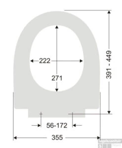 Pagette Kadett Closetzitting Met Softclose /kunststof Bevestiging Wit -Badkamer Thuis 82898