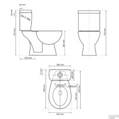 Toiletpot Differnz Staand Met AO Uitgang Inclusief Toiletbril Wit -Badkamer Thuis 8712793562406 toiletpot differnz staand met ao uitgang inclusief toiletbril wit tech