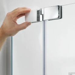 Badwand Sealskin Custom 100x140 Cm Zilver Hoogglans Helder Glas Links -Badkamer Thuis 8717821616175 2