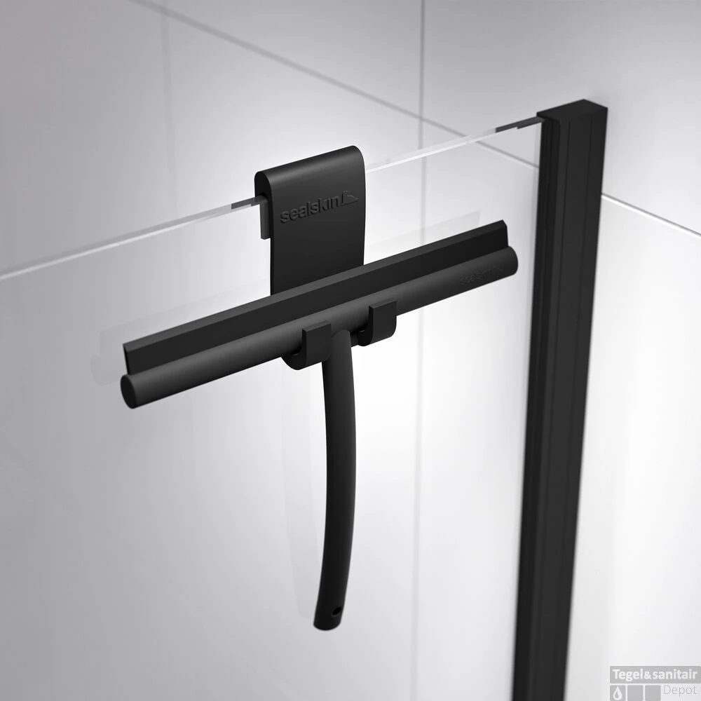 Inloopdouche Sealskin Inc. Type A1 Met Douchemand En Helder Veiligheidsglas Met Antikalklaag 120x30x200 Cm Mat Zwart 5 Inloopdouche Sealskin Inc. Type A1 Met Douchemand En Helder Veiligheidsglas Met Antikalklaag 120x30x200 Cm Mat Zwart - Afbeelding 3